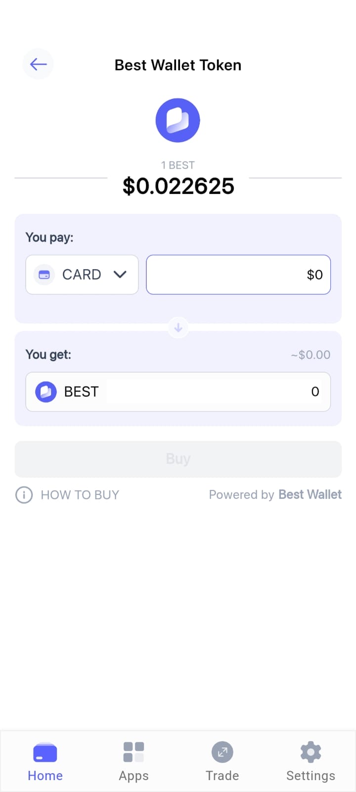 Como comprar Best Wallet token: guia no aplicativo