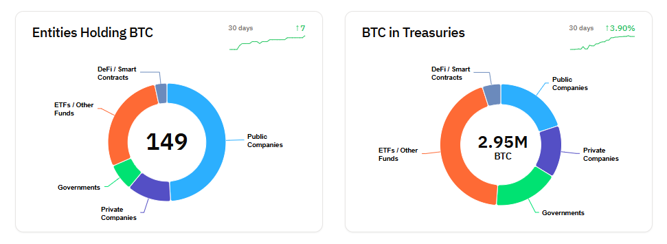 Fonte: BitcoinTreasuries.NET