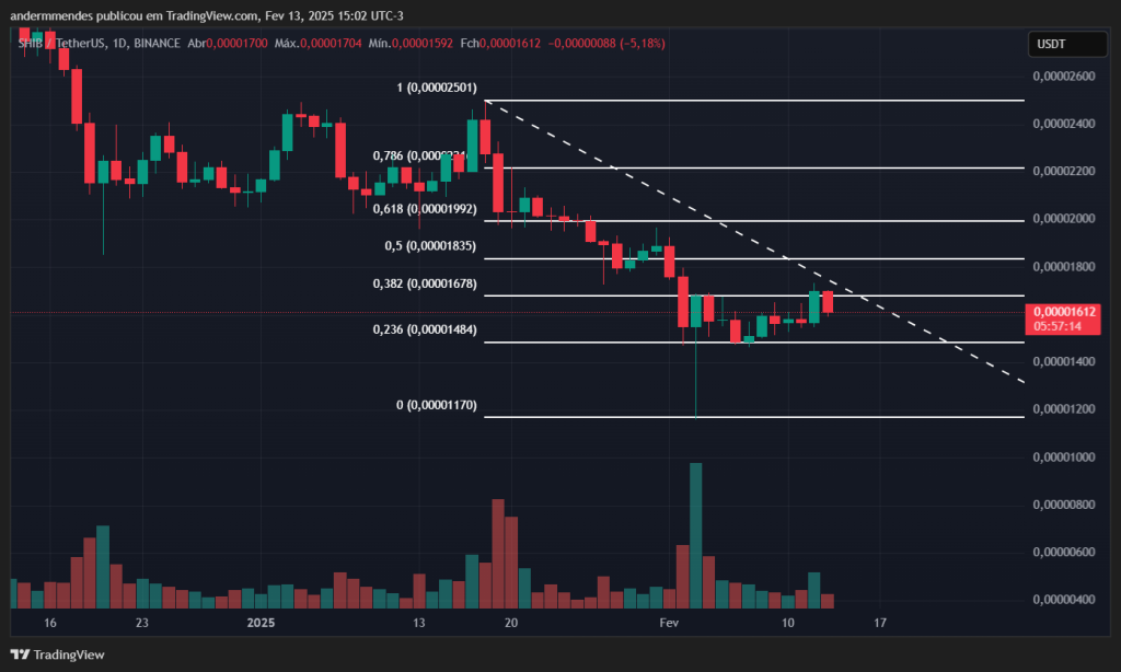 Gráfico da Shiba Inu (SHIB) no TradingView
