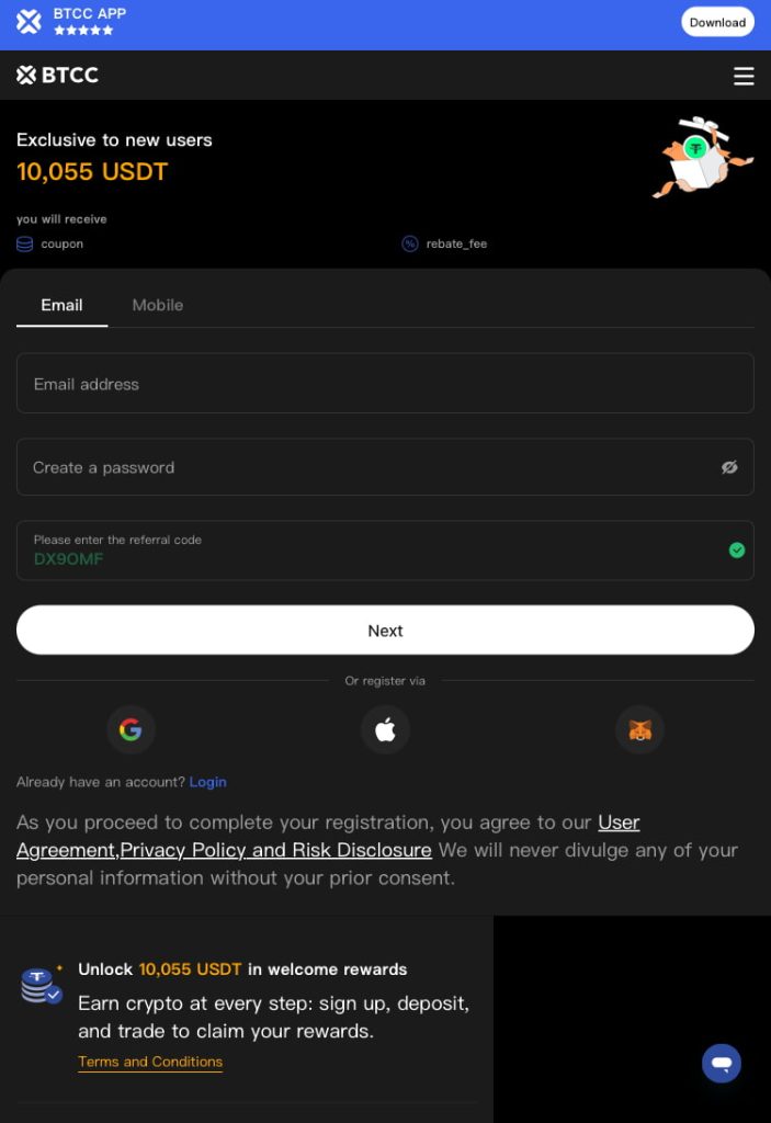 realizar copy trading na BTCC