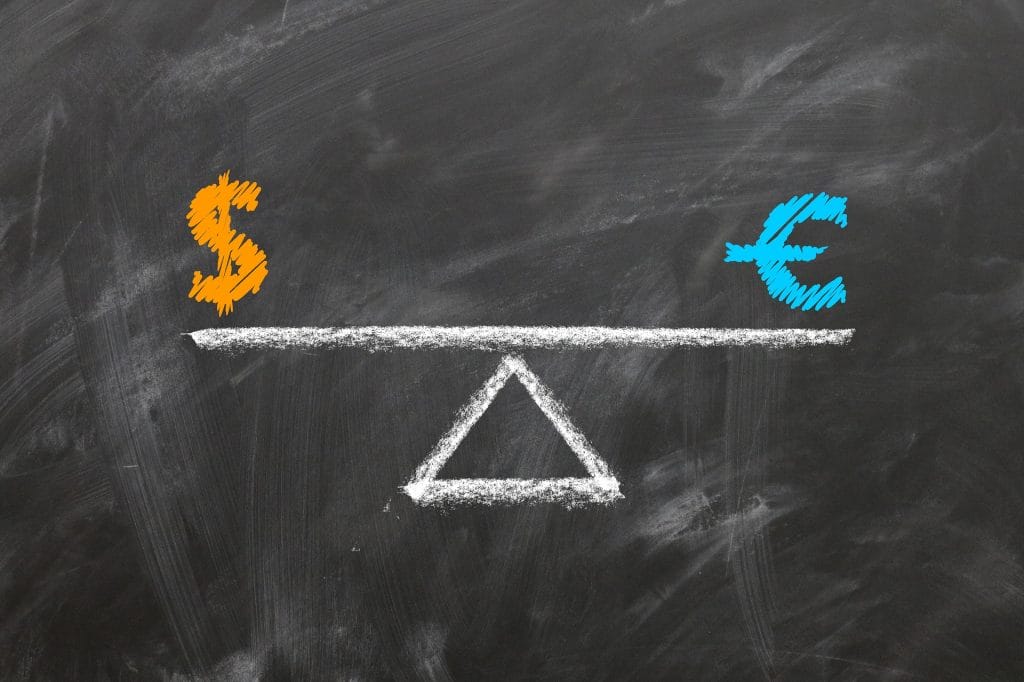 Wert Euro und Dollar