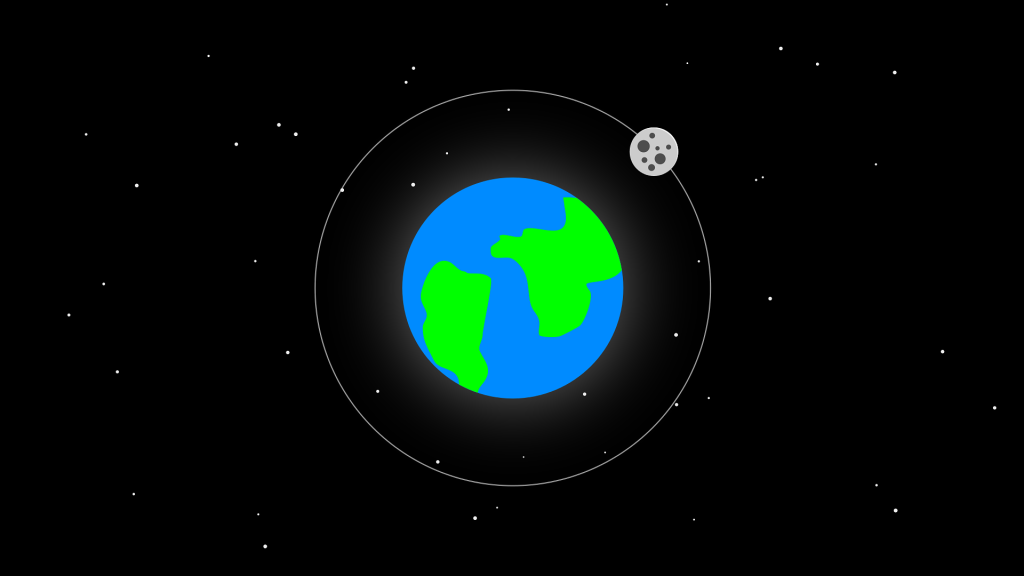 Weltall Erde Mond