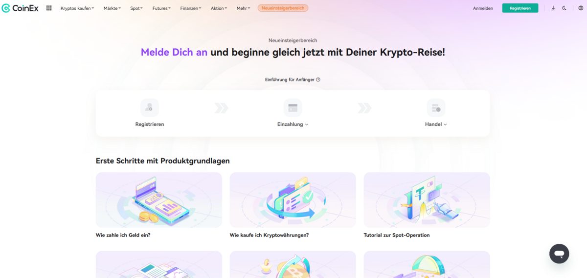 CoinEx Homepage