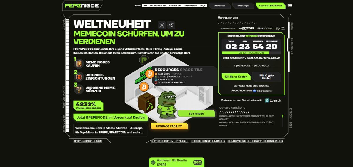 PepeNode Homepage