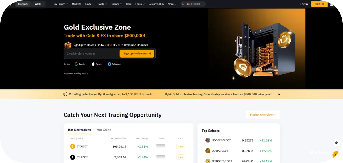 ByBit Homepage