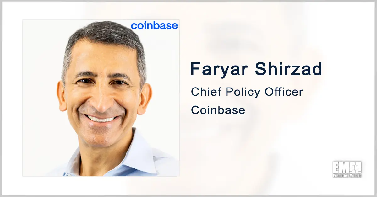 Portrait of Faryar Shirzad, Chief Policy Officer at Coinbase