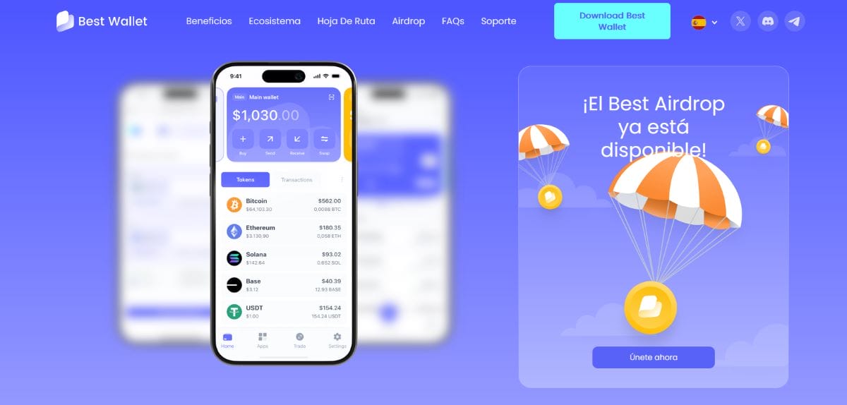 Best Wallet: billetera e intercambio de criptomonedas