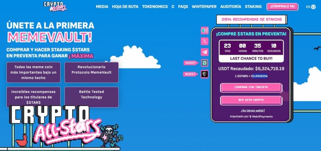 Apenas faltan 22 días para que la preventa de la criptomoneda en tendencia STARS termine