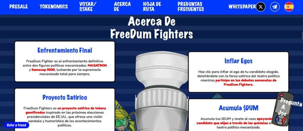 La moneda PolitiFi permite acumular $DUM y participar en sorteos.