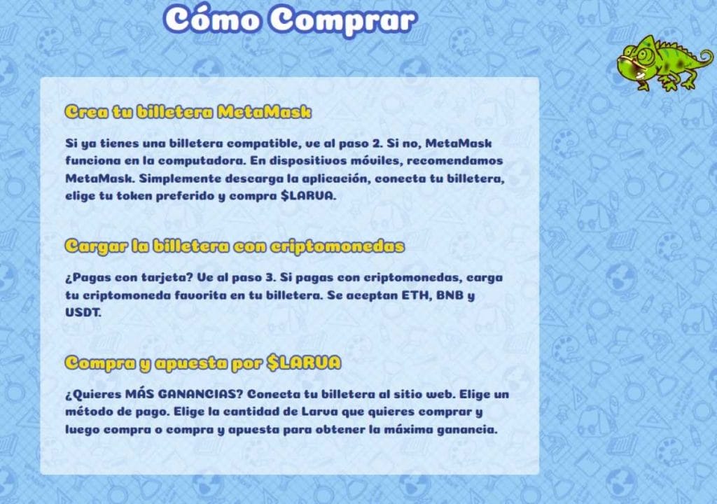 Combinamos la encantadora sensibilidad de Larva con la innovadora tecnología de criptomonedas para ofrecer recompensas reales y diversión más allá de las risas.