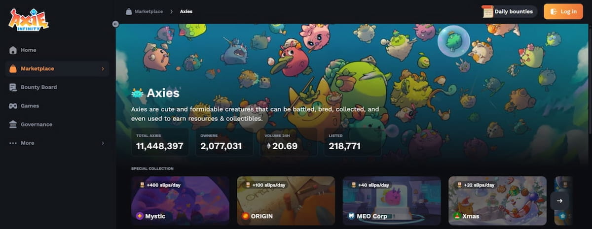 Cómo comprar NFT: Axie Infinity
