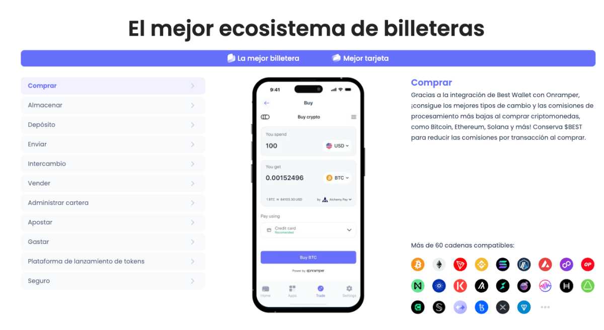 Best Wallet - Comprar BTC con tarjeta de crédito es posible