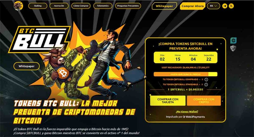 BTC BULL - mejor memecoin de Bitcoin