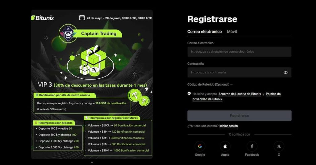 Bitunix Bonos