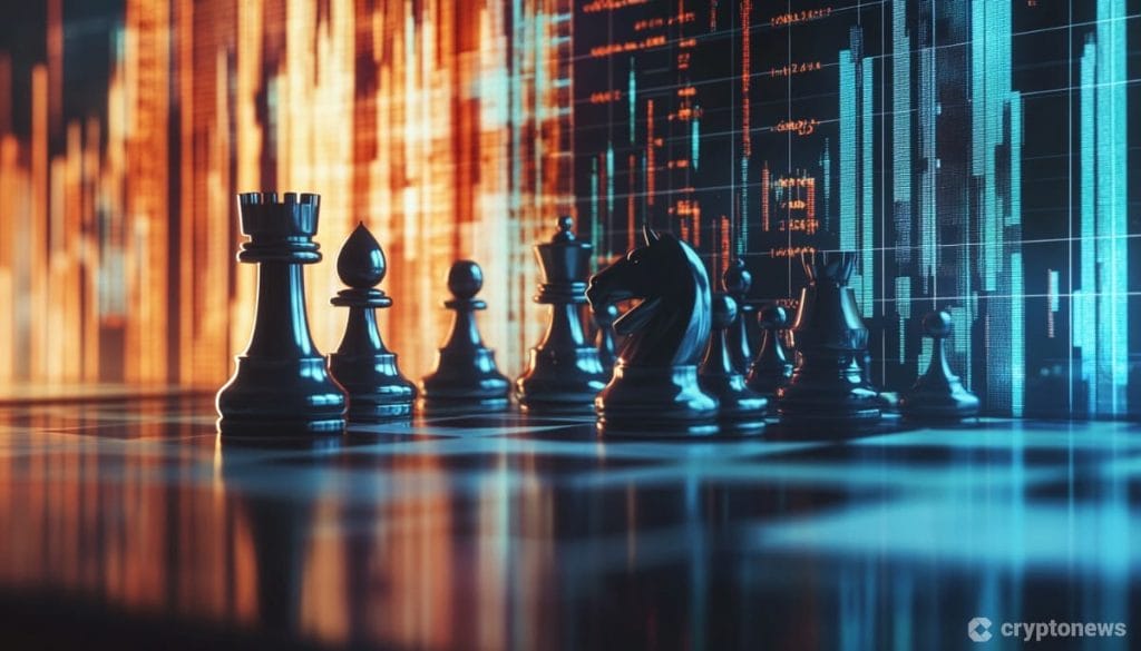 XRP kuvituksessa shakkinappuloita.