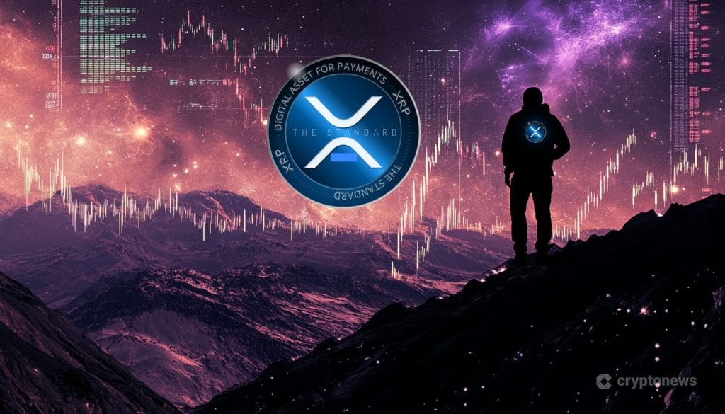 XRP logo avaruudessa