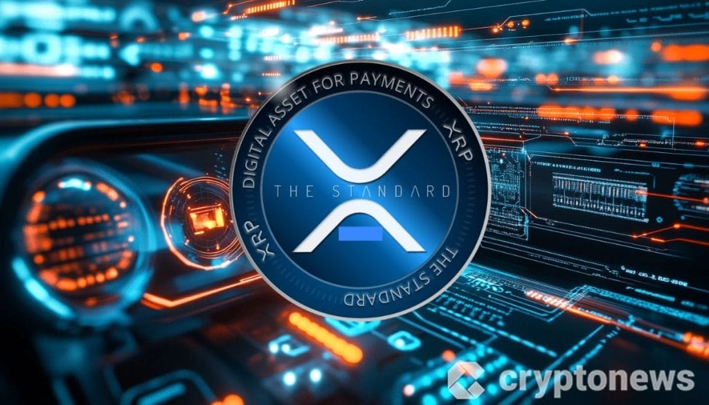 XRP logo futuristisella taustalla.