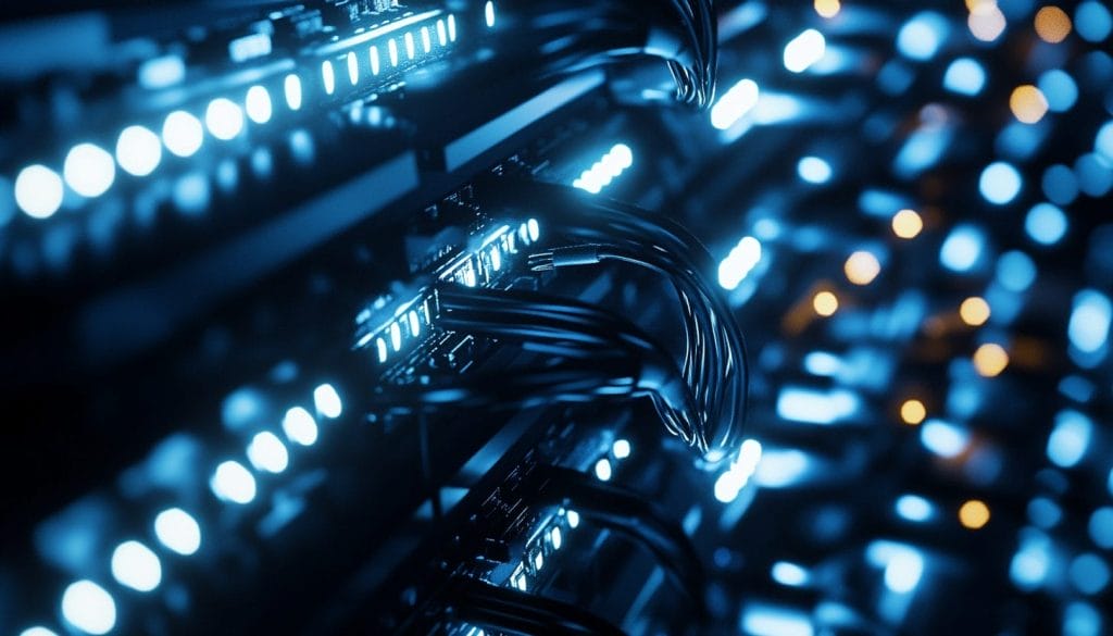 Bitcoin hashrate kuvituskuvassa louhintakone.