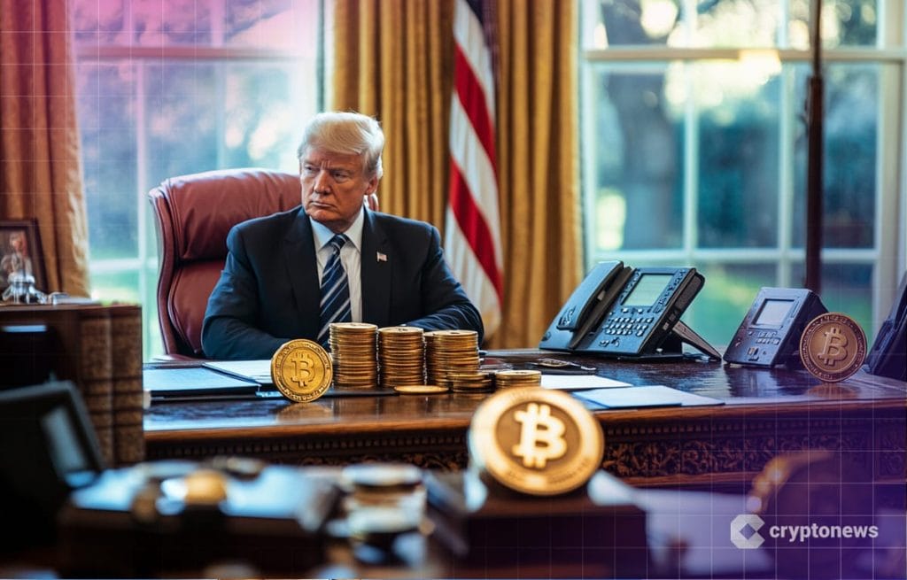 Bitcoin reservi on kuvan Donald Trumpin vaalilupaus.