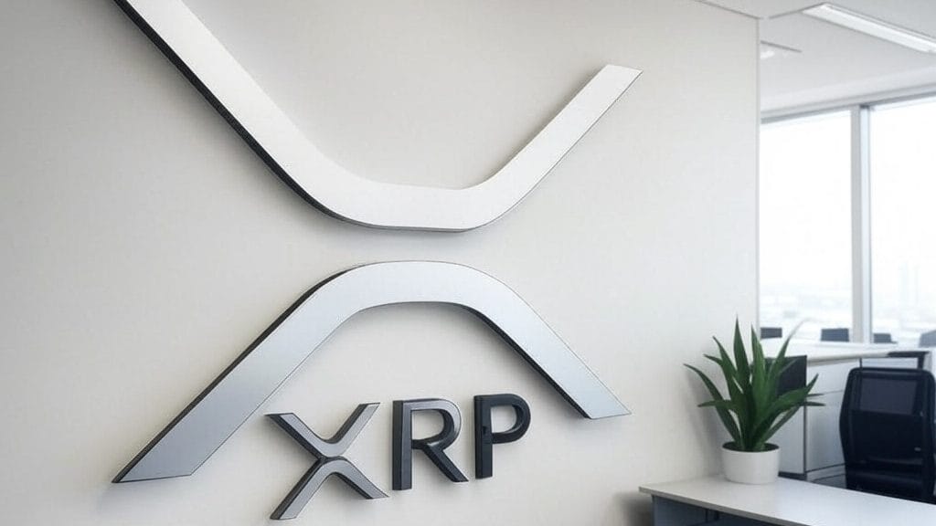 XRP logo seinällä