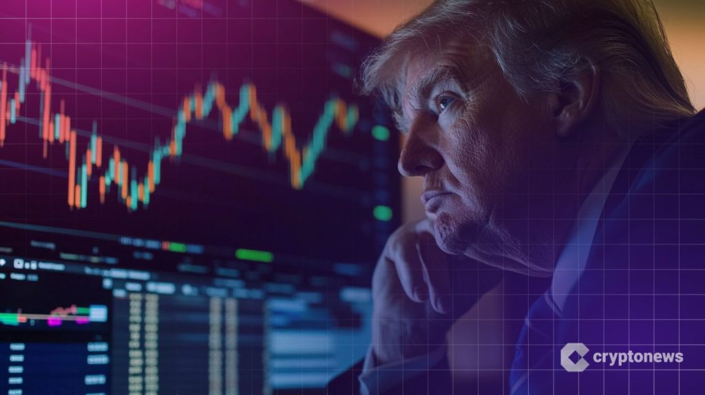 Donald Trump, taustalla kurssikäyrä