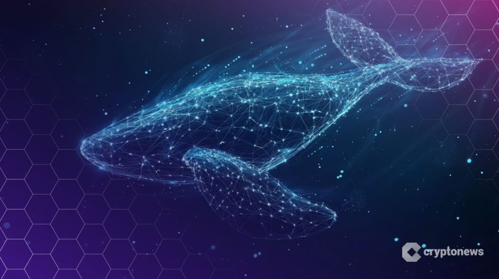 Ethereum artikkelin kuvituksena digitaalinen valas
