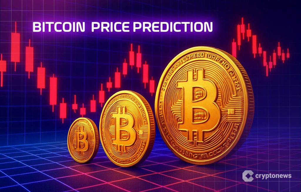 Bitcoin hintaennuste 2.9.2025, kuvassa bitcoin kolikoita ja kurssikäyrä