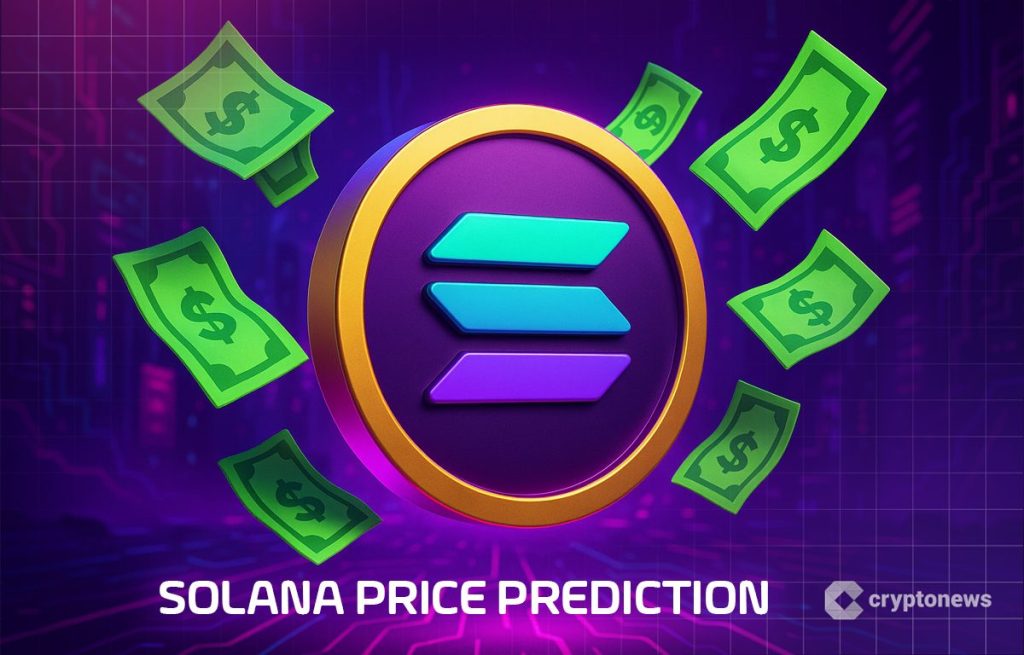 Solana-logo ja dollariseteleitä.