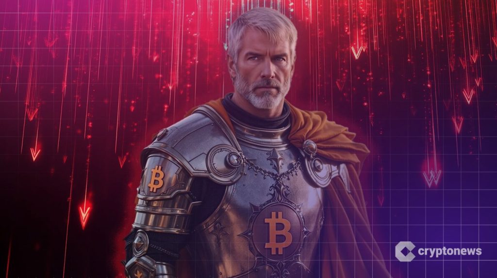 Bitcoin-mies Michael Saylor haarniskassa.