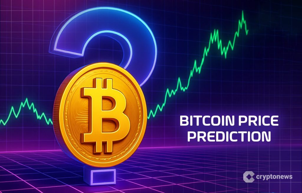 Bitcoin-kolikko, kysymysmerkki ja kurssikäyrä