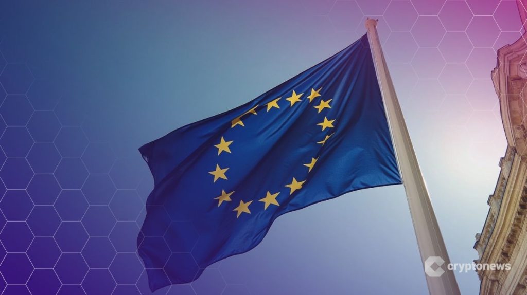stablecoin-kuvituksena eu-lippu.