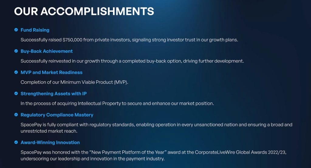Accomplissement Space Pay
