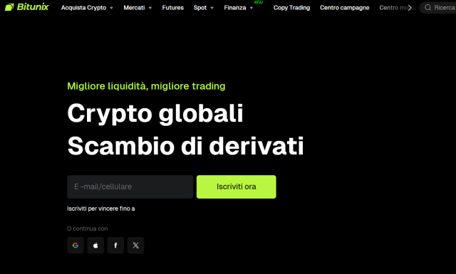 Piattaforme di trading sui futures crypto - Bitunix