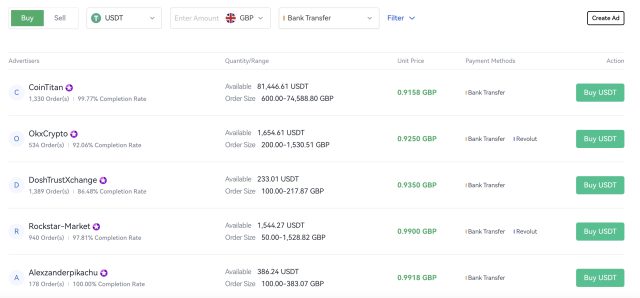 Exchange P2P