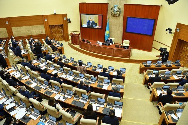 Il Mäjilis, la camera bassa del parlamento kazako. Fonte: Mäjilis del Parlamento della Repubblica del Kazakistan