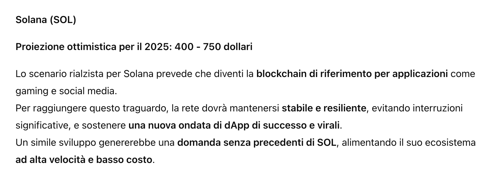 DeepSeek prevede il prezzo di SOL