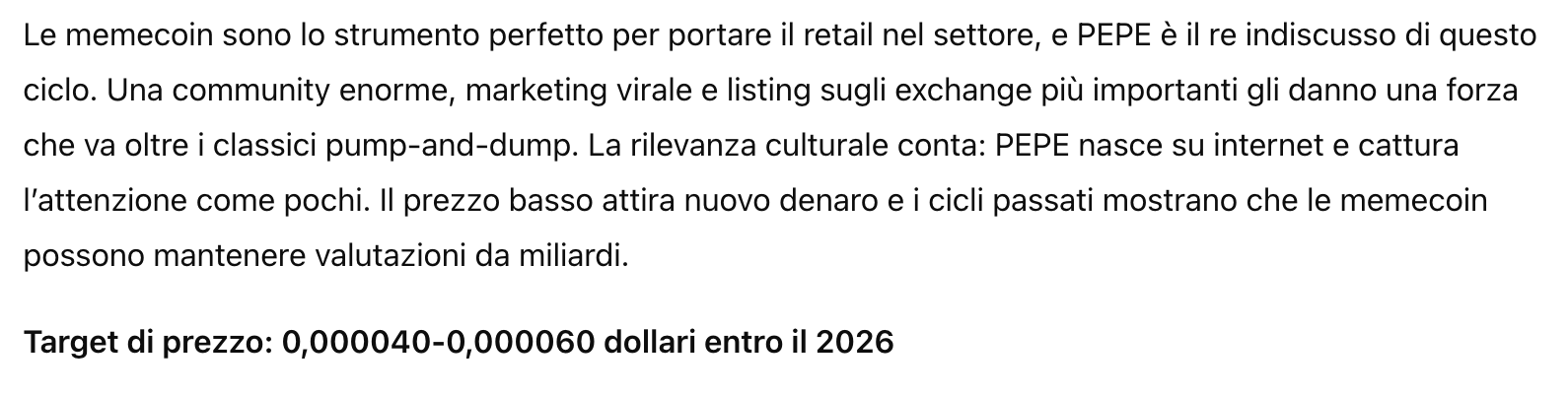 Previsione dell'AI