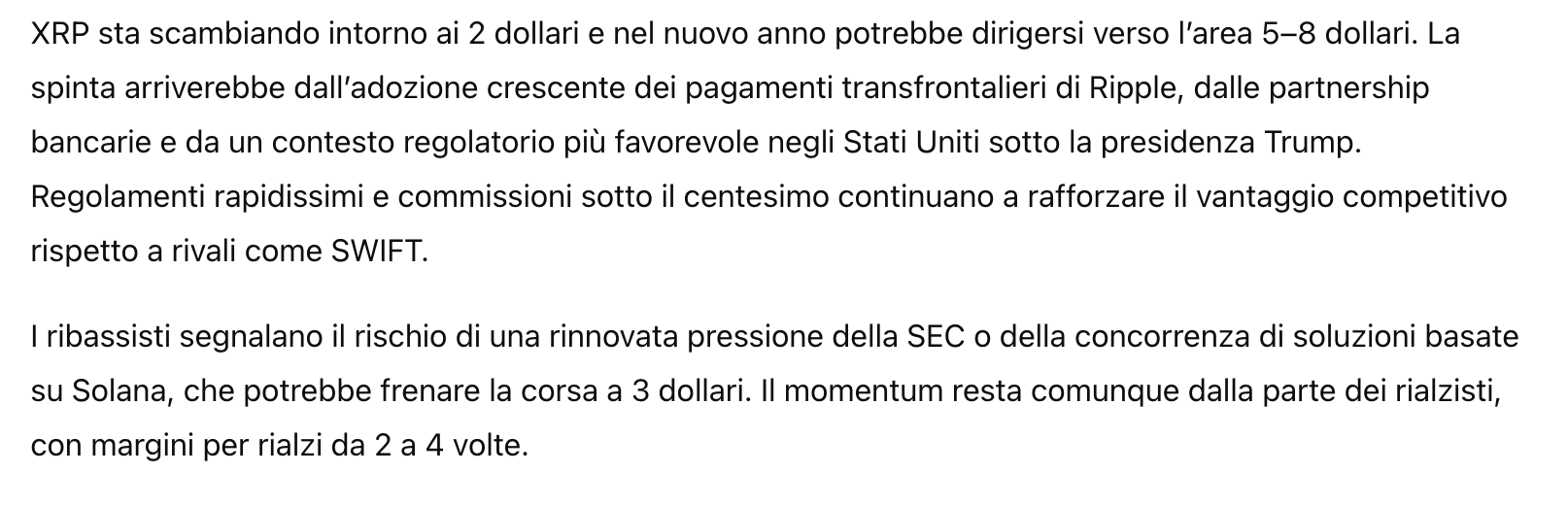Previsione dell'AI
