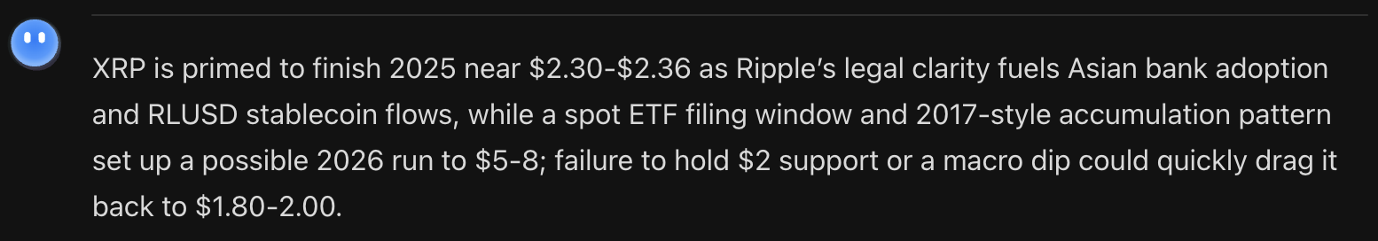 Previsione dell'AI su XRP