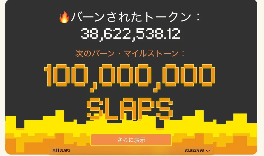CatSlap（SLAP）のバーントークン数