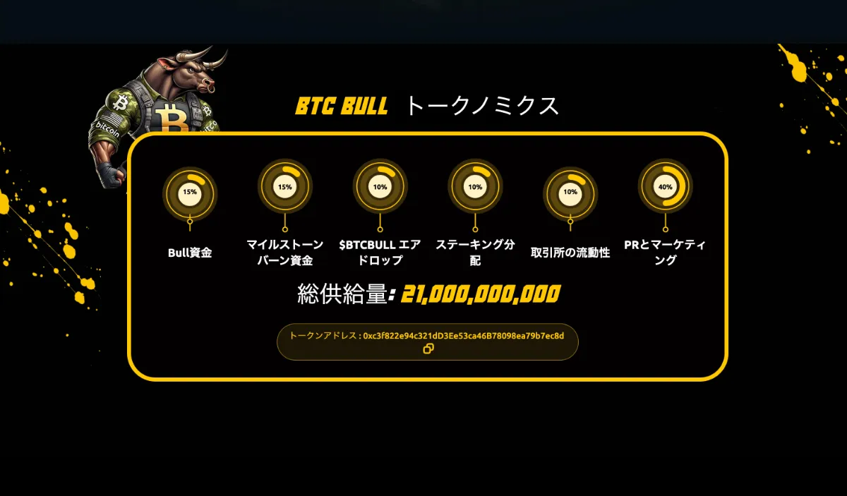 Bitcoin Bull（BTCBULL）のトークノミクス設計