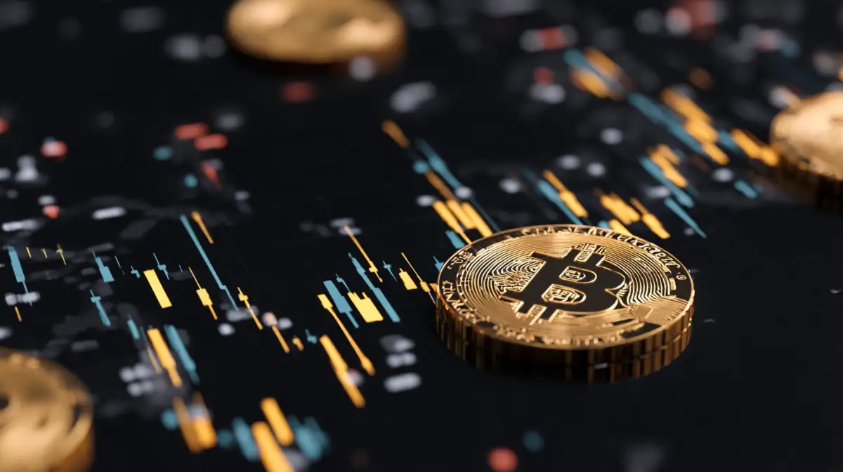 黒と赤のビットコインチャート