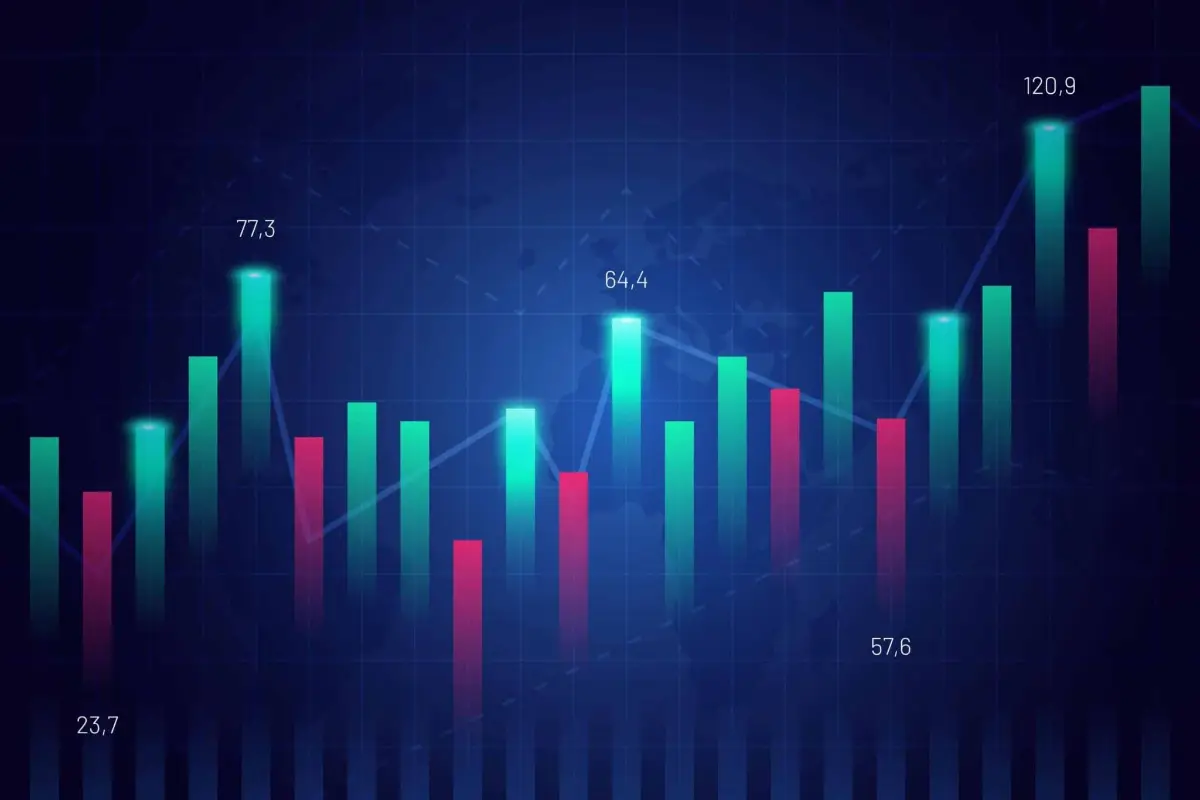 仮想通貨の価格推移ポイントを示しているチャート