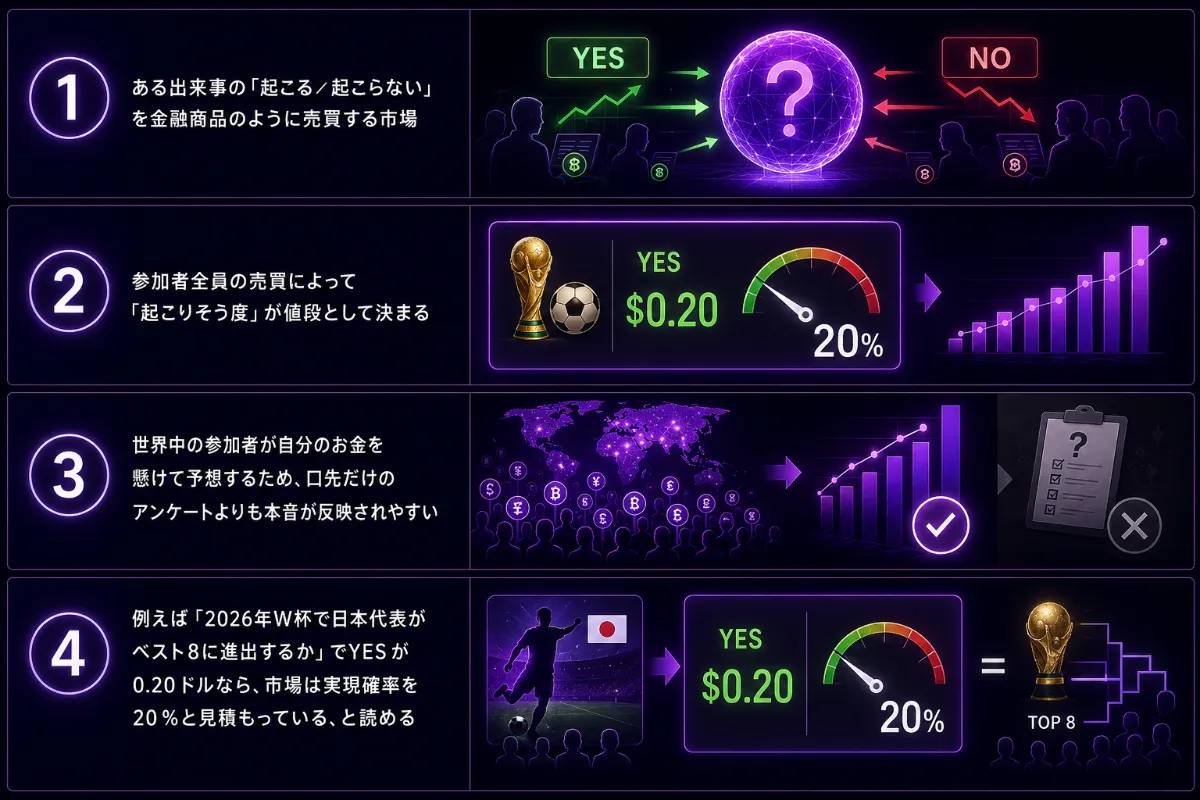 Polymarket（ポリマーケット）の仕組みの説明