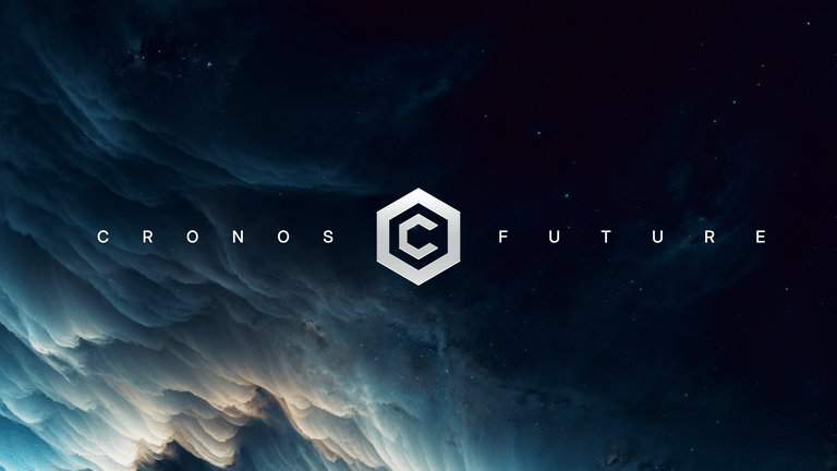 미래적인 분위기의 크로노스 Cronos 로고