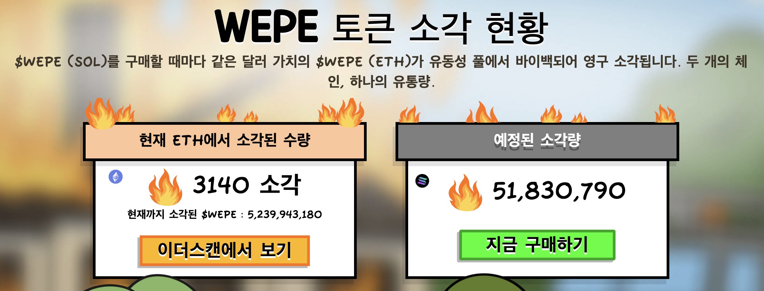 월 스트리트 페페 소각
