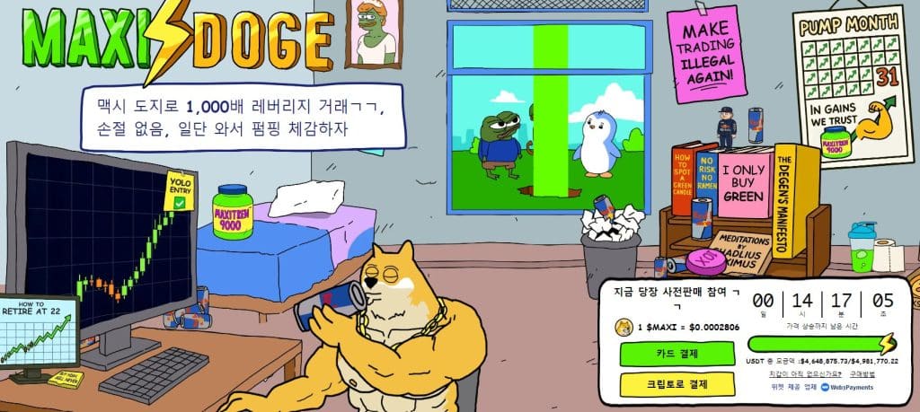 맥시 도지 사전판매 웹사이트