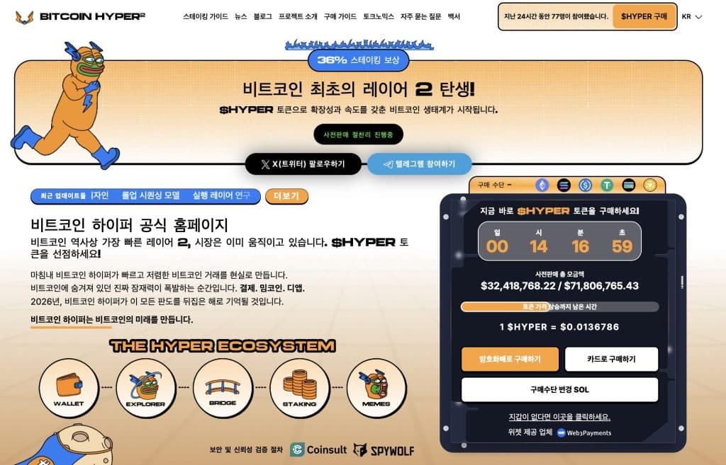 비트코인 하이퍼 프리세일