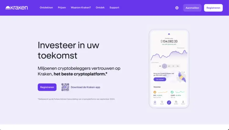 Beste Nederlandse crypto exchange: Kraken