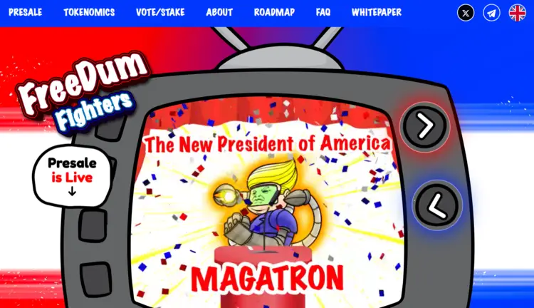 FreeDum Fighters - Cryptomunt met slimme alt season focus op de USA verkiezingen